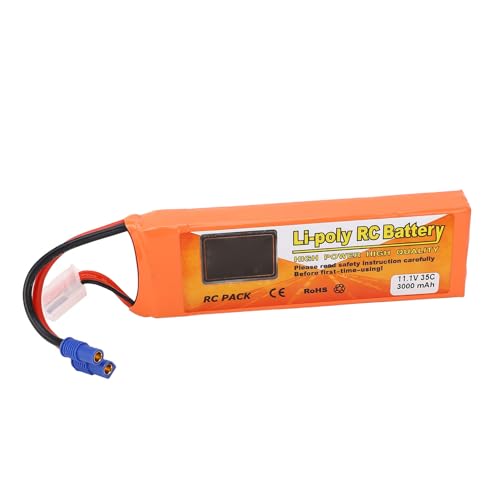 Drfeify 3000 MAh 11,1 V LiPo-Akku, 35 C Lithium-Ersatzakku mit EC3-Stecker für Quadrocopter-Hubschrauber-Drohne von Drfeify