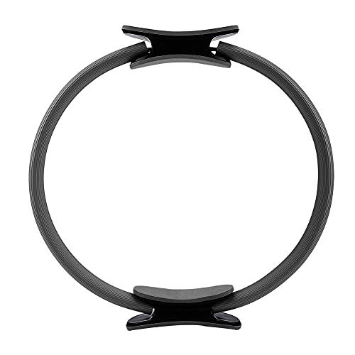 Drfeify 4 Farben Pilates Ring Circle, Dual Grip Fitness Ring Magic Circle Pilates Ring Heimtrainingsgerät Zur Straffung der Inneren und äußeren Oberschenkel (Schwarz) Yoga von Drfeify