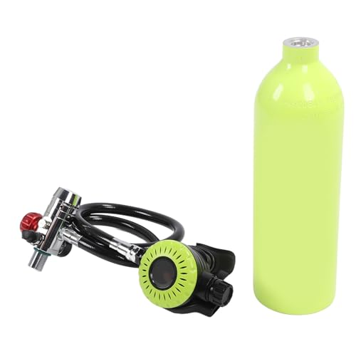 Drfeify Mini-Tauchflasche, Tauchausrüstung, 1 L, Tragbare Sauerstoffflasche, Leicht, Einfach zu Tragen für 15–20 Minuten Atmen Unter Wasser (GREEN) von Drfeify