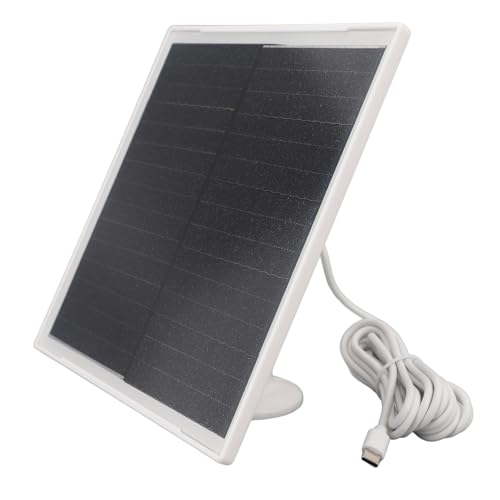 Drfeify Solar-Ladepanel, Geringer Stromverbrauch, Typ-C-Wandmontage-Solarpanel für Türklingel-Überwachungskamera von Drfeify