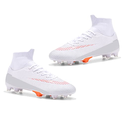 Drfeify Stollen Männer Fußballs Chuhe, Erwachsene Atmungsaktiv Sportlich Profession Elle Spikes Fußballs Chuhe Unisex Gras Training Match Sport Sneakers (41) von Drfeify