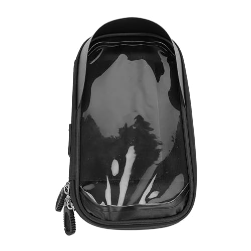 Drfeify Wasserabweisende Fahrrad-Handytasche mit Touchscreen und Sonnenblende, Lenker-Fahrradtasche für Motorräder und Elektrofahrräder (Black) von Drfeify