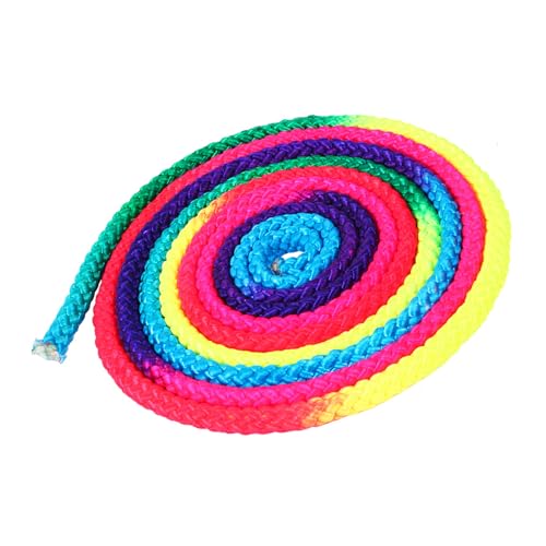 Gymnastikseil, 2,8 M, Seil für Rhythmische Gymnastik, Solides Wettkampfkunst-Nylon-Regenbogenfarben-Trainings-Sprungseil Gymnastikseil, 2,8 M, Seil für Rhythmische Gymnastik, Solides Wettkampfkunst-Nylon-Regenbogenfarben-Trainings-Sprungseil von Drfeify