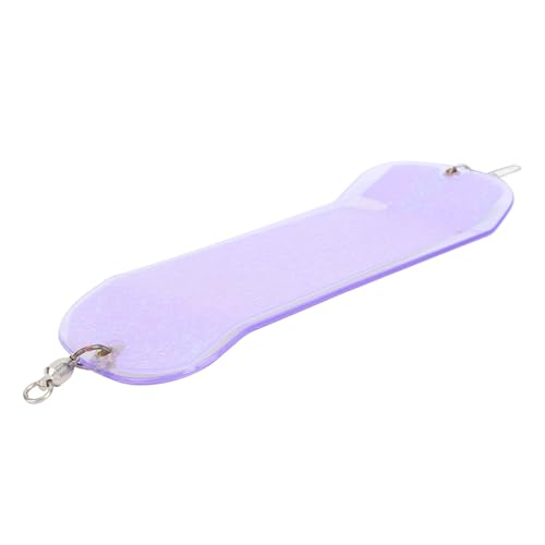 Leuchtender Doppelseitiger Angelblinker, Drehbares ABS-Unterwasser-Sprungbrett, 28 cm Großes Meeresangel-Trolling-Zubehör (Purple) von Drfeify