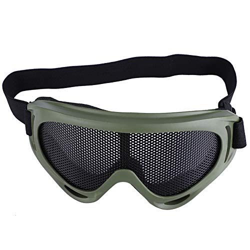 Mesh-Sportbrille, Airsoft-Mesh-Brille, Airsoft-Sportbrille für Outdoor, Paintball, Wargame, Schießen, Reiten, Radfahren (Grün) von Drfeify
