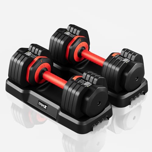 Dripex Hantel Verstellbares Hantelset 24.5 kg Ein Paar, Hanteln mit Anti-Rutsch Griff, Fitness Kurzhanteln aus Stahl, Zwei Hanteln separat versandt Dripex Hantel Verstellbares Hantelset 24.5 kg Ein Paar, Hanteln mit Anti-Rutsch Griff, Fitness Kurzhanteln aus Stahl, Zwei Hanteln separat versandt von Dripex
