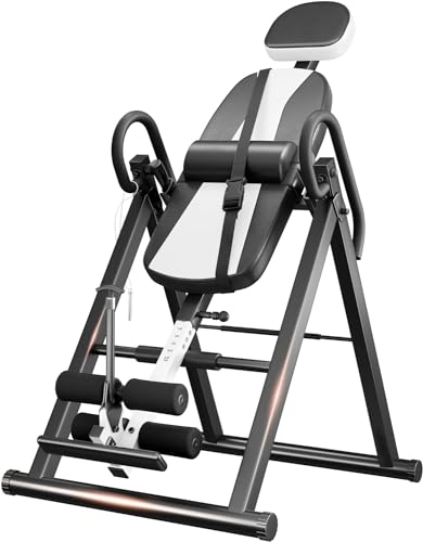 Dripex Inversionsbank Klappbar Inversionstisch mit Verstellbarer Schutzgurt 300 lbs Kapazität Inversion Table Streckbank zur Entlastung der Wirbelsäule, Rückenstrecker Weiß Schwarz Dripex Inversionsbank Klappbar Inversionstisch mit Verstellbarer Schutzgurt 300 lbs Kapazität Inversion Table Streckbank zur Entlastung der Wirbelsäule, Rückenstrecker Weiß Schwarz von Dripex