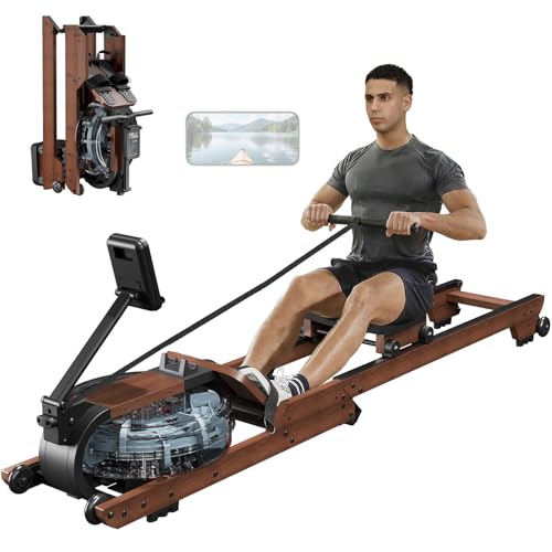 Dripex Wasser Rudergerät für Zuhause, Klappbar Wasserrudergerät aus Massivholz,Faltbares Rudermaschine mit LCD-Monitor & Bluetooth App,Hochwertige Rudergerät mit Ergonomische Sitz,Max 158KG Belastbar Dripex Wasser Rudergerät für Zuhause, Klappbar Wasserrudergerät aus Massivholz,Faltbares Rudermaschine mit LCD-Monitor & Bluetooth App,Hochwertige Rudergerät mit Ergonomische Sitz,Max 158KG Belastbar von Dripex
