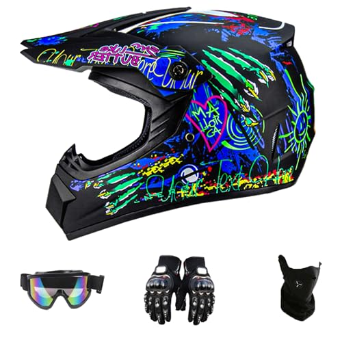 DriveNova Motocross MTB Helm Fullface mit Handschuhe Maske Brille, Erwachsener Motorrad Downhill Full Face Helm Downhill Motorradhelm Kinder ATV Motorradhelm Road Helm DOT Zertifiziert DriveNova Motocross MTB Helm Fullface mit Handschuhe Maske Brille, Erwachsener Motorrad Downhill Full Face Helm Downhill Motorradhelm Kinder ATV Motorradhelm Road Helm DOT Zertifiziert von DriveNova