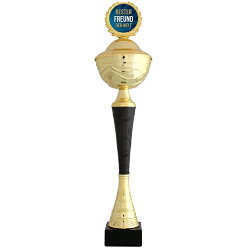 Druckspezialist Pokal Bester Freund der Welt Geschenk DRANCY 43cm mit Deckel von Druckspezialist