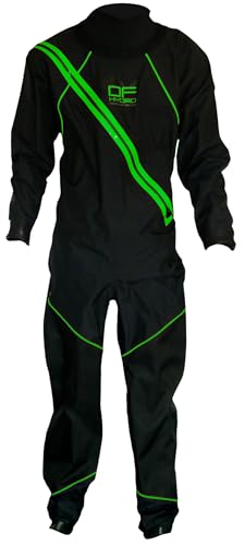 Dry Fashion Unisex Trockenanzug Regatta Segelanzug Dry Suit, Farbe:schwarz/neongrün, Größe:L von Dry Fashion