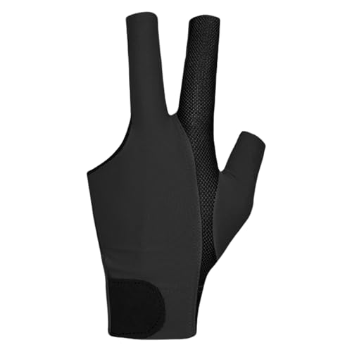 Dtaigou Billard-Handschuh, Billard-Pool-Handschuh, Billard-Pool-Handschuh, Atmungsaktive 3-Finger-Handschuhe, rutschfest, professioneller Stretch-Handschuh für die Linke Hand/rechte Hand für Männer von Dtaigou