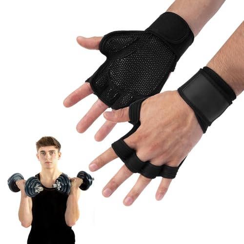 Dtaigou Hebehandschuhe,Gewichtheberhandschuhe - Übungs-Workout-Handschuhe Handgelenkstütze - Belüftete Gewichtheber-Trainingshandschuhe für Männer und Frauen, Gewichtheben, Fitnessstudio von Dtaigou