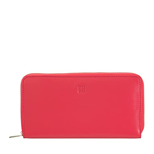 DUDU Große Bunte Damenbrieftasche RFID in echtem Leder mit Rundum - Reißverschluss Himbeere DUDU Große Bunte Damenbrieftasche RFID in echtem Leder mit Rundum - Reißverschluss Himbeere von DuDu