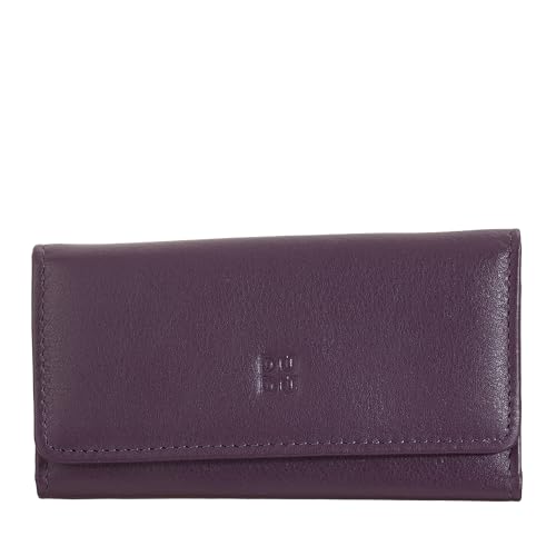 DUDU Klassische mehrfarbige Schlüsselmappe in Leder mit 6 Haken Deep Purple DUDU Klassische mehrfarbige Schlüsselmappe in Leder mit 6 Haken Deep Purple von DuDu