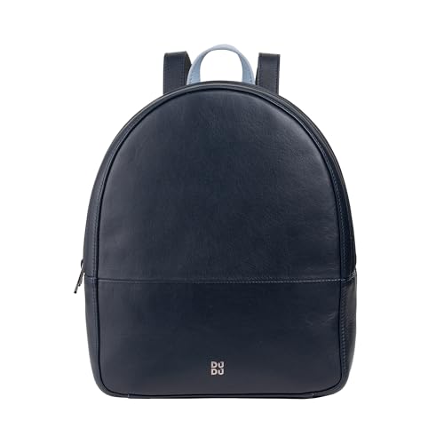 DUDU Rucksack Damen Bunt Sommerlich aus weichem Leder Rucksack Multicolor mit doppeltem Reißverschlussfach Navy DUDU Rucksack Damen Bunt Sommerlich aus weichem Leder Rucksack Multicolor mit doppeltem Reißverschlussfach Navy von DuDu