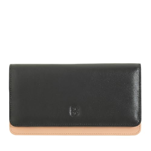 DUDU Mehrfarbige Kuvert - Brieftasche RFID in Leder Schwarz DUDU Mehrfarbige Kuvert - Brieftasche RFID in Leder Schwarz von DuDu