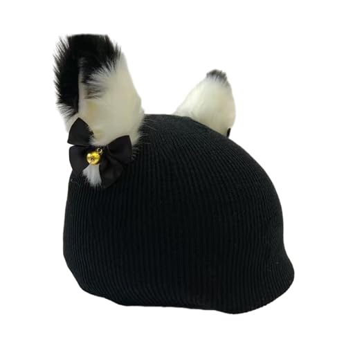 Dualoai Schnee Skihelm Überzug, Strickmütze, Outdoor Sport, Snowboard, Skaten, Weich, Warm, Lustig, Elastisch, Skihelm Dekor, Beanie, Schwarzes kätzchen Dualoai Schnee Skihelm Überzug, Strickmütze, Outdoor Sport, Snowboard, Skaten, Weich, Warm, Lustig, Elastisch, Skihelm Dekor, Beanie, Schwarzes kätzchen von Dualoai
