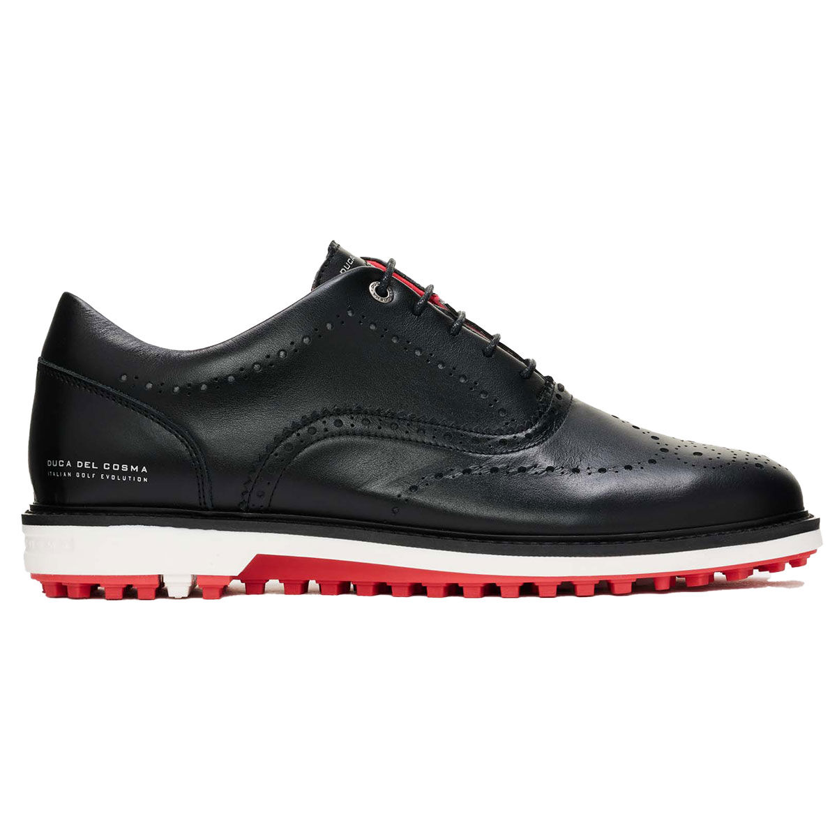 Duca Del Cosma Mens Black Waterproof Studded Churchill Spikeless Golf Shoes, Size: 7 | American Golf von Duca Del Cosma