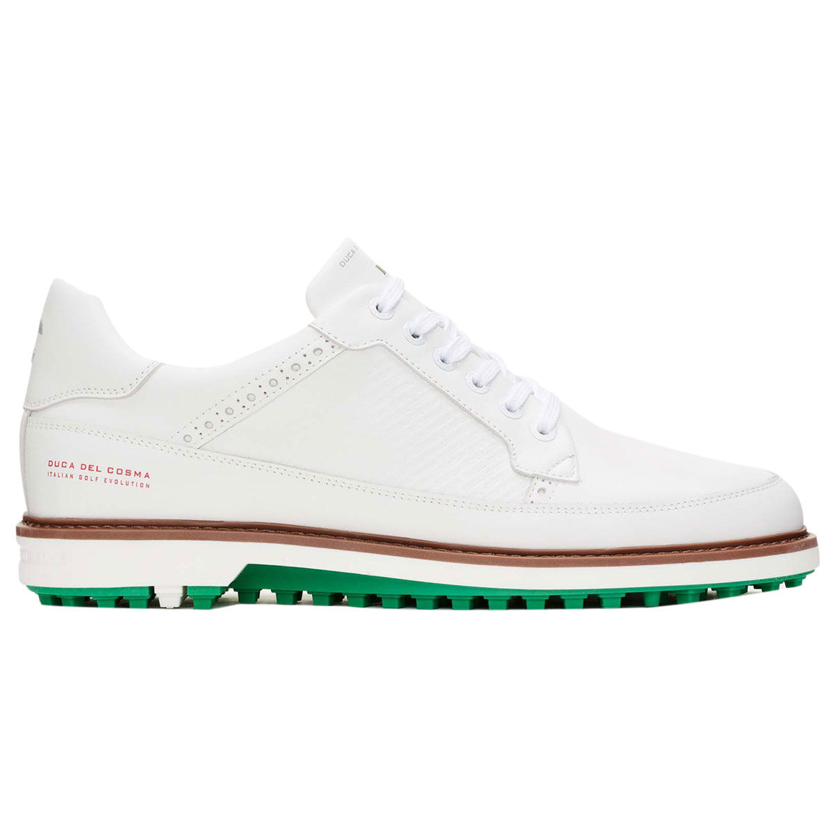 Duca Del Cosma Mens White Davinci Waterproof Spikeless Golf Shoes, Size: 11 | American Golf von Duca Del Cosma