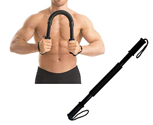 Ducomi Twister Flexible Widerstandsfeder, Lenker-Brust-Extender – Fitness-Übungswerkzeug Armzüge für Zuhause und Fitnessstudio – Power Bar für Männer und Frauen – Muskelstärkung (100 kg) von Ducomi