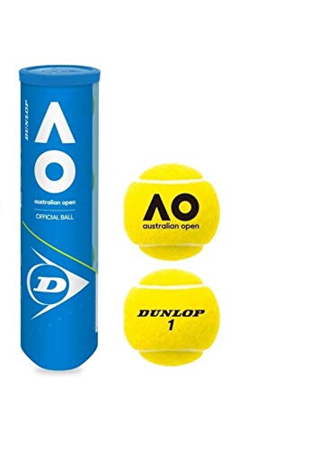 DUNLOP Australian Open Bi-Pack Tennisball 2 x 4er Dosen 8 Bälle von DUNLOP