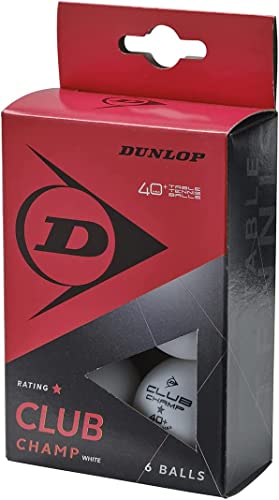 Dunlop Club Champ 6er Tischtennis Bälle weiß, Einsteiger Trainingsbälle Dunlop Club Champ 6er Tischtennis Bälle weiß, Einsteiger Trainingsbälle von DUNLOP