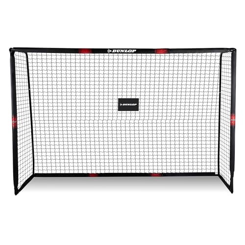 Dunlop Fußballtor - 300 x 200 x 120 cm - Metall - Fußballtrainingszubehör für Alle Altersgruppen - Einfache Montage - Schwarz/Rot Dunlop Fußballtor - 300 x 200 x 120 cm - Metall - Fußballtrainingszubehör für Alle Altersgruppen - Einfache Montage - Schwarz/Rot von DUNLOP