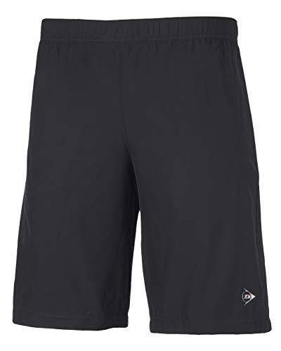 Dunlop Herren Sport Tennis kurze Sporthose – Club Line, Woven Short, Schwarz von DUNLOP