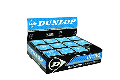 DUNLOP Sports Intro Squashball für Anfänger, 12-Ball-Box von DUNLOP