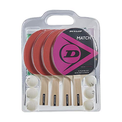 Dunlop Match 4 Player Tischtennis-Set inkl. Vier Schläger, sechs Bälle & Netz Dunlop Match 4 Player Tischtennis-Set inkl. Vier Schläger, sechs Bälle & Netz von DUNLOP