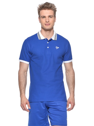 Dunlop Oberkörper-Bekleidung Casual Fancy Polo Men, Blau, L von DUNLOP