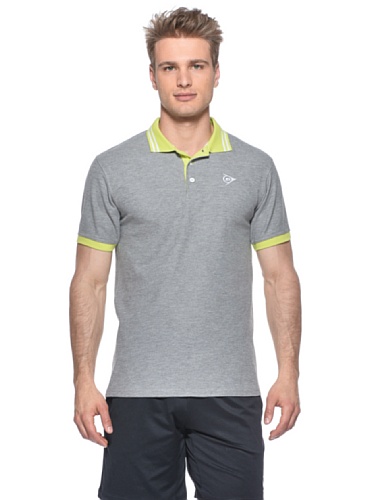 Dunlop Oberkörper-Bekleidung Casual Fancy Polo Men, Grau, L von Dunlop Sports