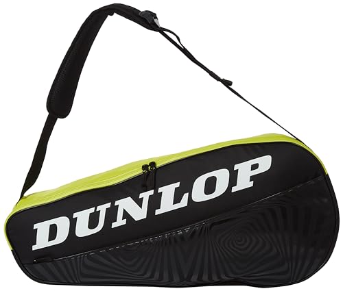 Dunlop Sports SX Club 3-Racket Tennisschlägertasche V22, Schwarz/Gelb von Dunlop Sports