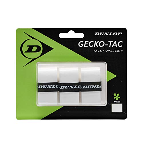 DUNLOP Unisex Gecko-Tac Overgrip Griffband, 3 Stück, Weiß DUNLOP Unisex Gecko-Tac Overgrip Griffband, 3 Stück, Weiß von DUNLOP