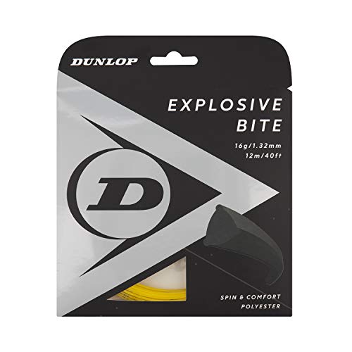 Dunlop Unisex-Adult Explosive Bite Tennis Racket String, Yellow, One Size von Dunlop Sports