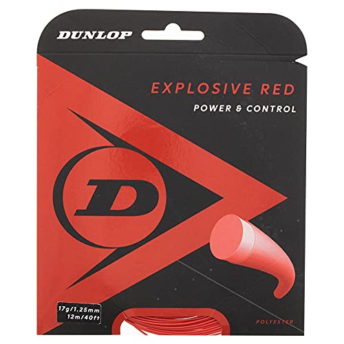DUNLOP Explosive Rote Tennissaite, 16g-1.30mm, 12m Satz DUNLOP Explosive Rote Tennissaite, 16g-1.30mm, 12m Satz von DUNLOP