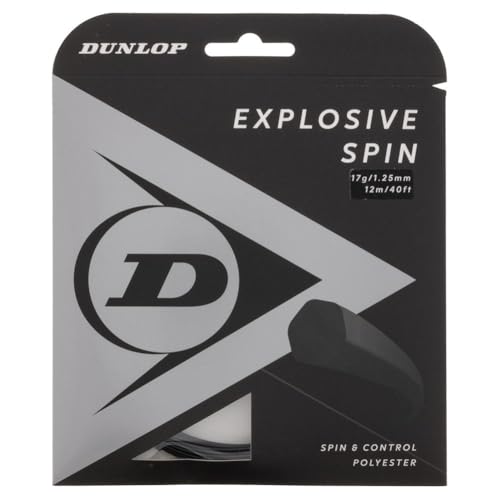 DUNLOP Explosive Spin Tennissaite 17g-1.25mm, 12m Satz, Schwarz von DUNLOP