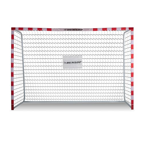 Dunlop Fußballtor - Fussballtor 300 x 200 x 110 cm - Fußball Tor - Fussballtore für Garten Kinder und Erwachsene - Fussball Trainingszubehör für Innen und Außen - Metall - Weiß/Rot Dunlop Fußballtor - Fussballtor 300 x 200 x 110 cm - Fußball Tor - Fussballtore für Garten Kinder und Erwachsene - Fussball Trainingszubehör für Innen und Außen - Metall - Weiß/Rot von DUNLOP