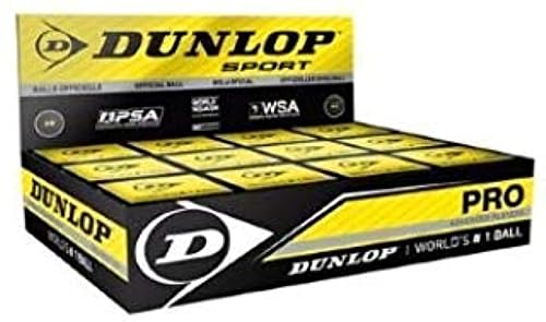 Squashbälle 2xgelbe Punkte! Stückzahl 12 von Dunlop