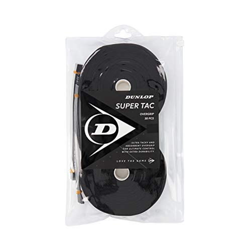 DUNLOP Unisex Super Tac Overgrip Griffband, Schwarz, 30 Stück DUNLOP Unisex Super Tac Overgrip Griffband, Schwarz, 30 Stück von DUNLOP