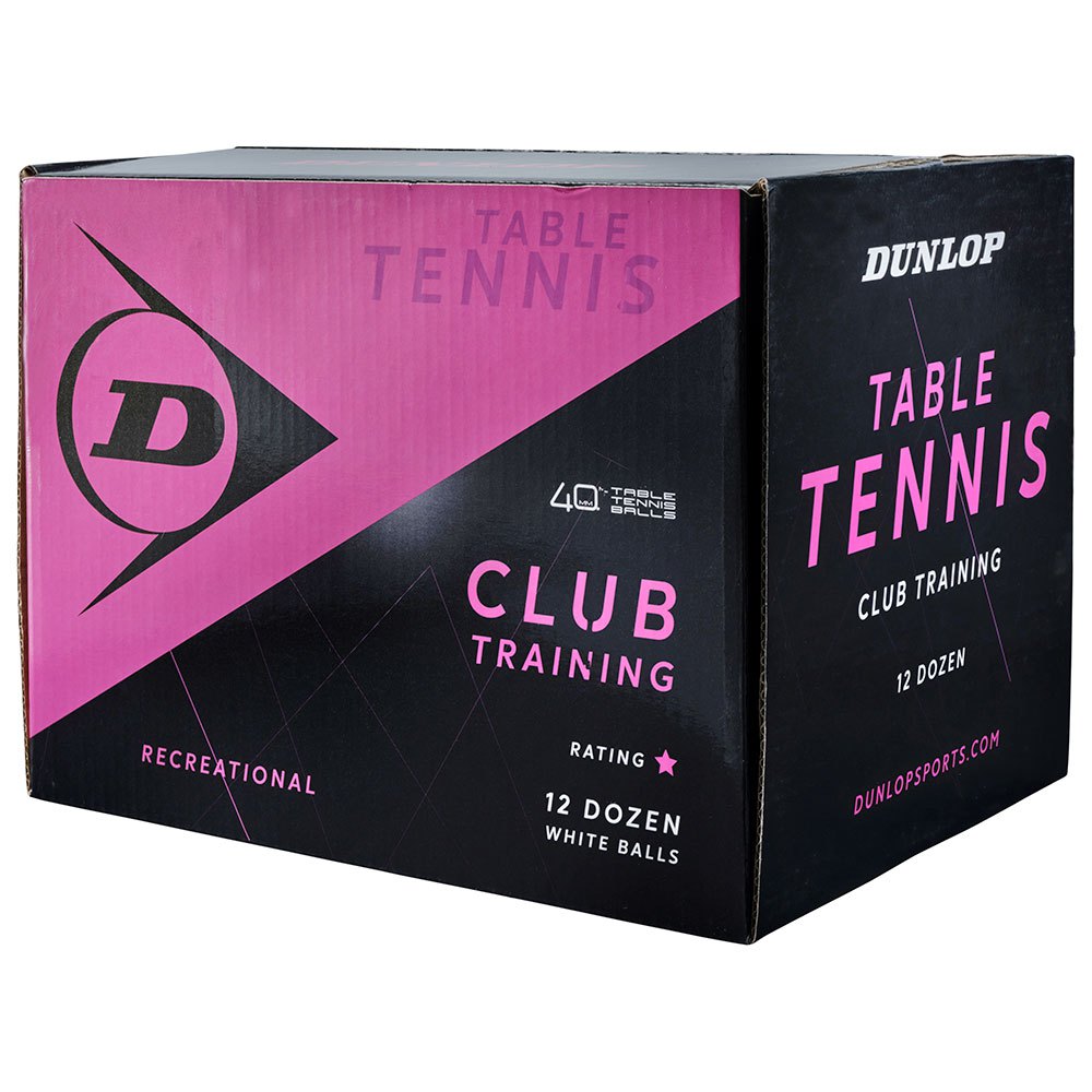 Dunlop 40+ Club Training Table Tennis Balls Weiß 144 Balls von Dunlop