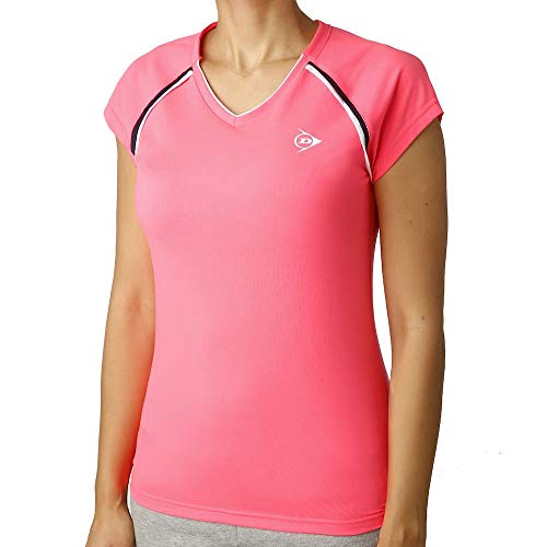 Dunlop Damen, Crew T-Shirt Pink, Schwarz, XS Oberbekleidung Dunlop Damen, Crew T-Shirt Pink, Schwarz, XS Oberbekleidung von DUNLOP