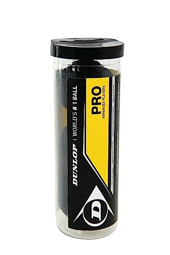 DUNLOP Squashbälle Pro doppelGelb, 3 Stück in der Dose, Offizieller Turnier-Squashball DUNLOP Squashbälle Pro doppelGelb, 3 Stück in der Dose, Offizieller Turnier-Squashball von DUNLOP