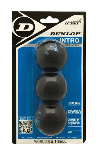 DUNLOP Squashbälle Intro Blau, 3 Stück im Blister, für Einsteiger und Hobbyspieler – Speed schnell DUNLOP Squashbälle Intro Blau, 3 Stück im Blister, für Einsteiger und Hobbyspieler – Speed schnell von DUNLOP