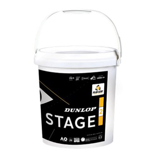 Dunlop Stage 2 Tennis Balls Bucket Gelb,Orange 60 Balls von Dunlop