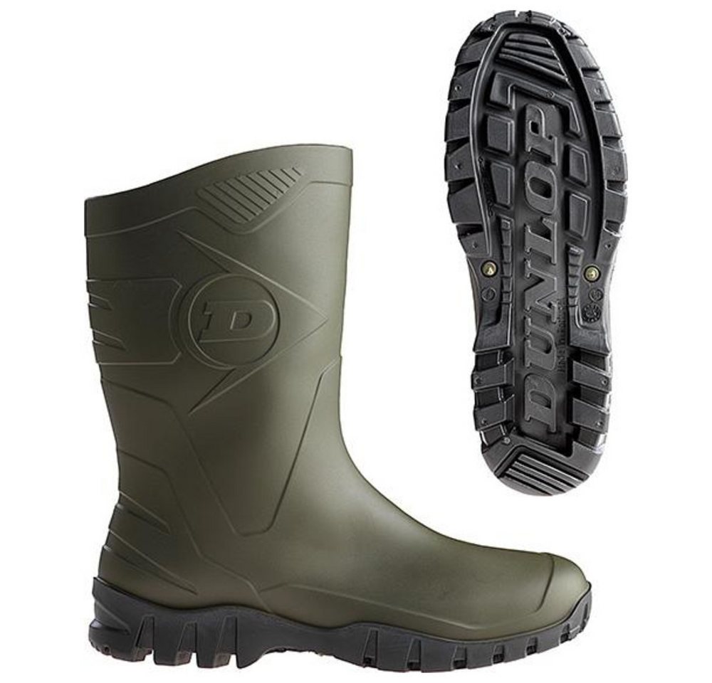 Dunlop Stiefel Dee, Gr. 43, grün Gummistiefel von Dunlop