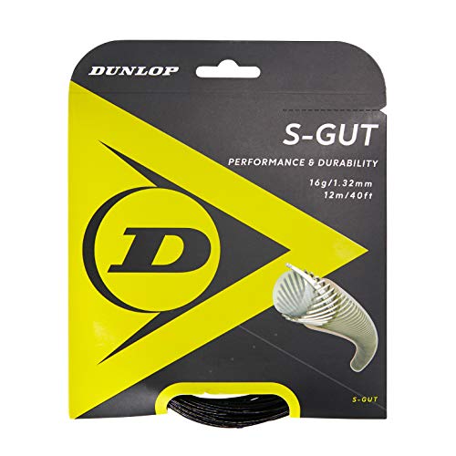Dunlop Tennis String S-Gut schwarz 12m Set 132mm 1Stück Dunlop Tennis String S-Gut schwarz 12m Set 132mm 1Stück von Dunlop