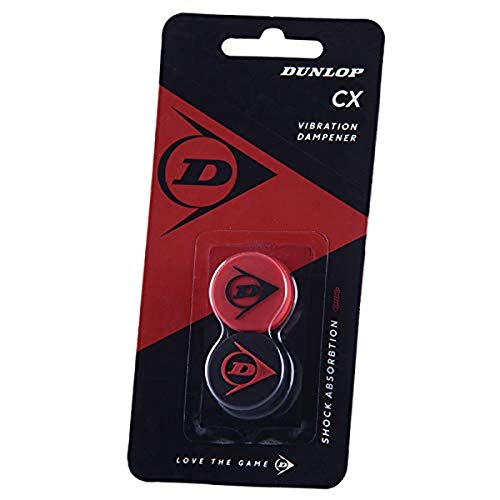 Dunlop Tennisschläger Dämpfer, Flying D Racket Dampener, Rot/Schwarz, 2 Stück Dunlop Tennisschläger Dämpfer, Flying D Racket Dampener, Rot/Schwarz, 2 Stück von DUNLOP