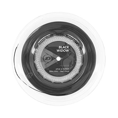 DUNLOP Tennissaite, Black Widow String, 200m Saitenrolle, 1,31mm, 16g DUNLOP Tennissaite, Black Widow String, 200m Saitenrolle, 1,31mm, 16g von DUNLOP